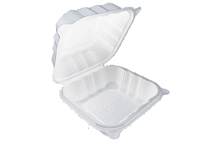 Pebble MFPP Microwave Clamshell – Snap Lock,  9" x 6 " x 3", 150/cs, 850 ml