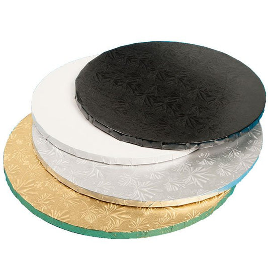 Cake Board Round,  14'' x 1/2''  , 25 pcs,  #Silver  #K