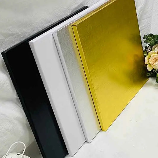 Cake Board Square,  14'' x 1/4''  , 50 pcs,  #Silver  #K