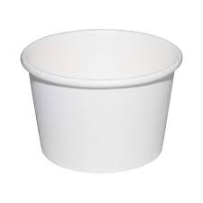White Paper Bowl, 8oz, 1000pcs, (Code:EM-08) (Lids: SL-90) #Ecomates