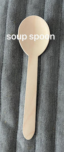 Wooden Soup Spoon, Heavy Duty, 1000pcs, #38 x 155 mm, #Koality Brand