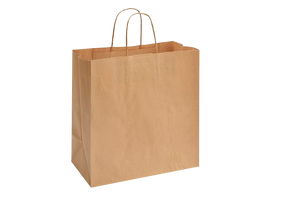 Paper Shopping Bags with handle, KRAFT,  13x7x13  #200 pcs, #EM-1373