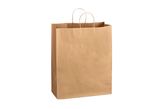 Paper Shopping Bags with handle, KRAFT,  16x6x19  200 pcs
