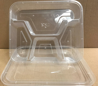 Microwavable Container Rectangular Combo, 4-Comp, 150 Sets ,