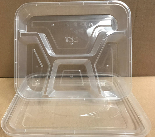 Microwavable Container Rectangular Combo, 4-Comp, 150 Sets ,