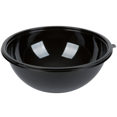 Plastic Salad Bowls, Black 160 oz,25 pcs