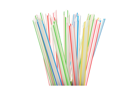 Bubble Tea Straw  8'' Colored, #Unwrapped, #600 pcs, #92630N