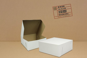 White Cake Boxes, 14 x 14 x 6,   50pcs