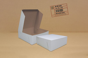 White Cake Boxes, 16 x 16 x 6,   50pcs