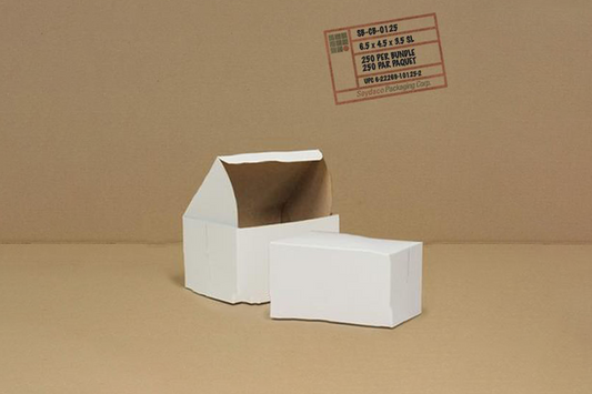 White Cake Boxes 6.5'' x 4.5'' x 3.5'',  250 pcs,  #CA315-MC