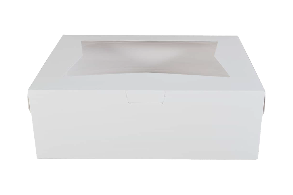 Window White Cake Box With,  #Window,  9 x 9 x 1.5,  250pcs