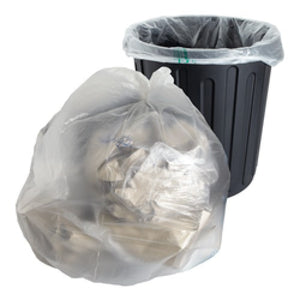 High Density Clear Garbage Bags,  30x38,  500 pcs,  HDPE,