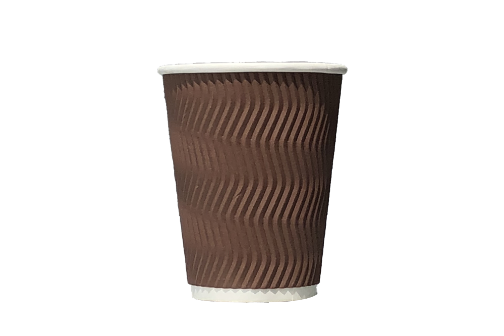 Coffee Cups,  **Ripple Double Wall**,   8 oz 500pcs