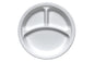 Plate Pebble, 10.25",  White , 3- compartment, Ivory, 400,  #PP103-White
