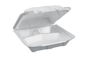 Foam Container,  3-Comp, 8x8x3,  250 pcs, #FST3