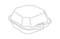 Foam Container  5.65 x 5.75 x 3.25, 500pcs,  #225