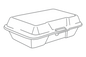 Foam Container, 9 x 6.5 x 3,  200pcs, ECO #205