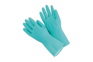Kitchen Gloves,  Nitrile Green, 12 Pairs/bag, 13'' Long, #Large,  #9