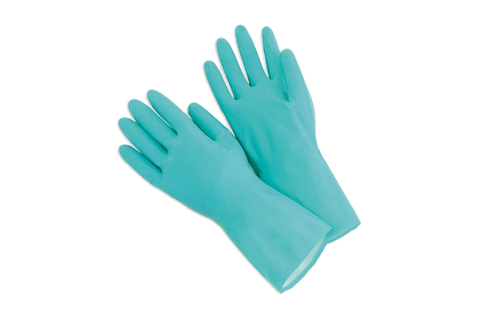 Kitchen Gloves,  Nitrile Green, 12 Pairs/bag, 13'' Long, #Small,  #7