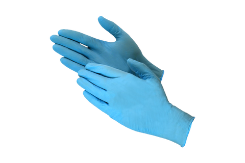 Gloves Blue Nitrile, powder free, 100pcs, #Medium,