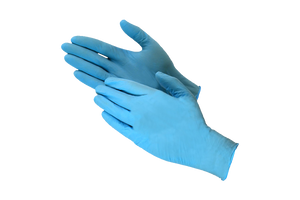 Gloves Blue Nitrile, powder free, 100pcs, #XLarge
