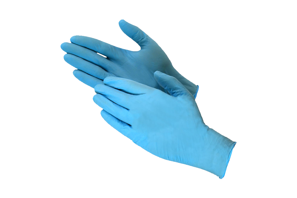 Gloves Blue Nitrile,  Powder Free, 100pcs, #Large,