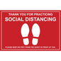Red Vinyl Social Distacing Floor Marker _ 12" L x 18" W ppe