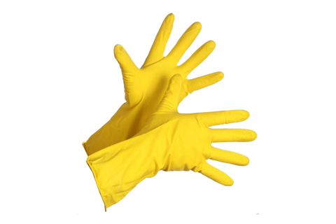 Kitchen Gloves,  Yellow, 12pairs, #Small