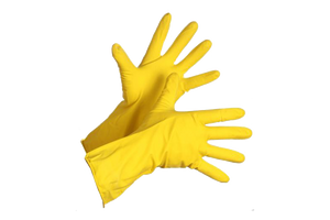 Kitchen Gloves, #Medium, Yellow, 12 pairs