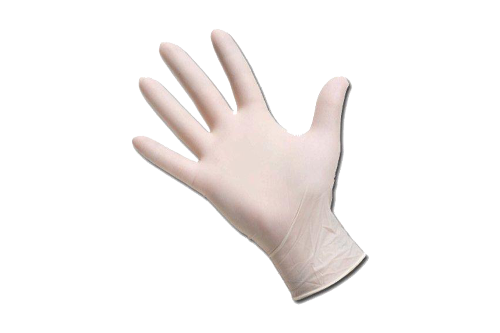 Gloves Latex,  Powder Free, 100 pcs,  #XLarge