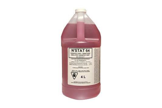 N'stat  64,  Disinfectant, Dish Sanitizer,  4 Liter