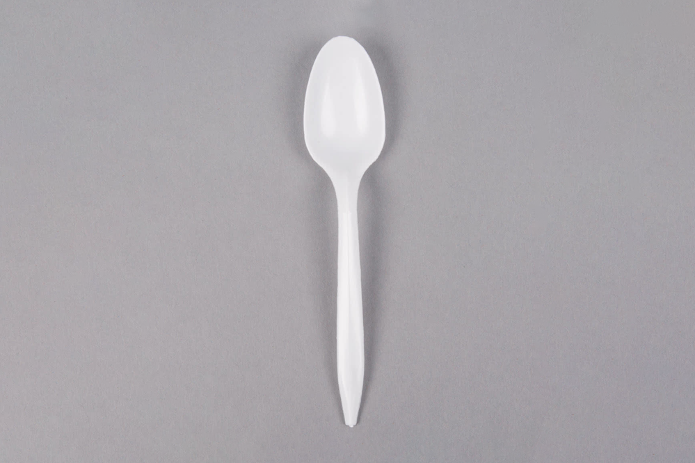 Plastic Tea Spoons  White  1000pcs, #Maple Leaf,  #Medium