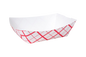Red Checkered, Paper Food Tray,  500 pcs, 3 LB, #FT-300R, #300  #SQP8703