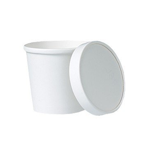 Paper Food Container Comb, 250 Cont & 250 Lids - 16 oz, #White, #Solo