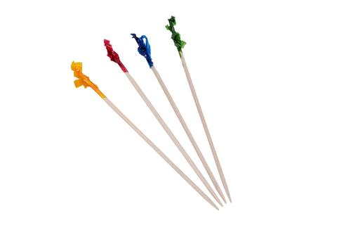 Toothpicks 4'' ,  Frilled Loose  #1000 pcs #Hy Stix,  80-170C,  **Open Box**