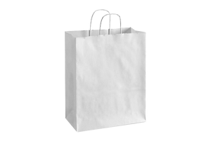 Paper Shopping Bags with handle, WHITE,  10x5x13  250 pcs