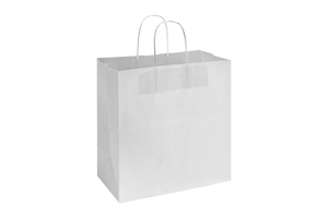 Paper Shopping Bags with handle,  WHITE,  13x7x13,  250 pcs