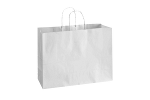 Paper Shopping Bags with handle, WHITE,  16x6x12,  250 pcs