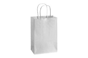 Paper Shopping Bags with handle, WHITE,  5x3x8,  250 pcs