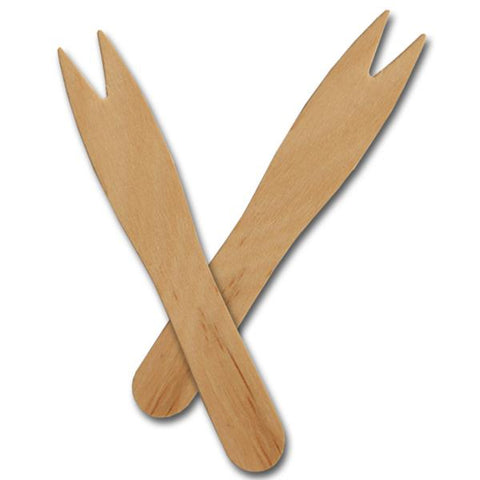 Wooden Chip Forks, 1000 pcs, #80-600C  **Open Box**