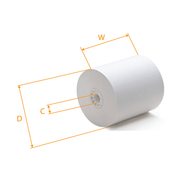 Bond Paper Roll, 3'' x 165',  50pcs #Grey #RR30,  #33105-0304-10005