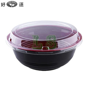 Donburi Red Bowl,  200 Sets, Bowl+Lids, 1000 ml,