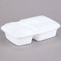 Microwavable Container Rectan Combo, 2-Comp,,150 Sets, 38 oz #White, #KY-238W  (Regular)