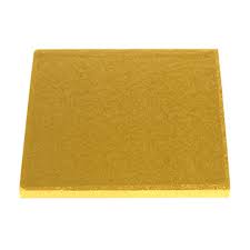 Cake Board, #Square, St, Edge Gold,  9" x 0.07, 150 pcs
