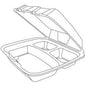 Foam Container With Vents, 3-compartment, 9x9x3, 200pcs, #RE993-White