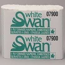 Dinner Napkins, #White,#Swan, 1 ply,  3000pcs,  #7900