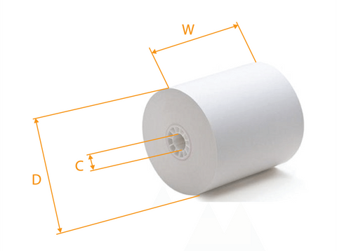 Thermal Paper Roll, POS,  3'' x 220',  50pcs,  #Brown