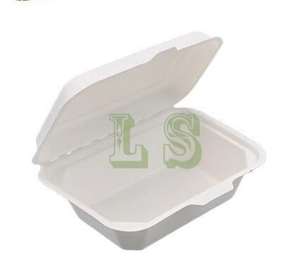 Sugarcane Bagasse Container, 7.25 x 5 x 2.5,  #600pcs, #New size, #GD-600 or EM-600