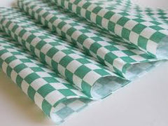 Wax Paper, #Green Checker Greaseproof, 12x12, #1000/case, #172047,  #415146