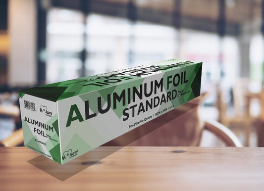 Aluminum Roll With Cutter Box, 18'' x 100m,  #AF18-R  #Regular #Standard,  #AF18-MC